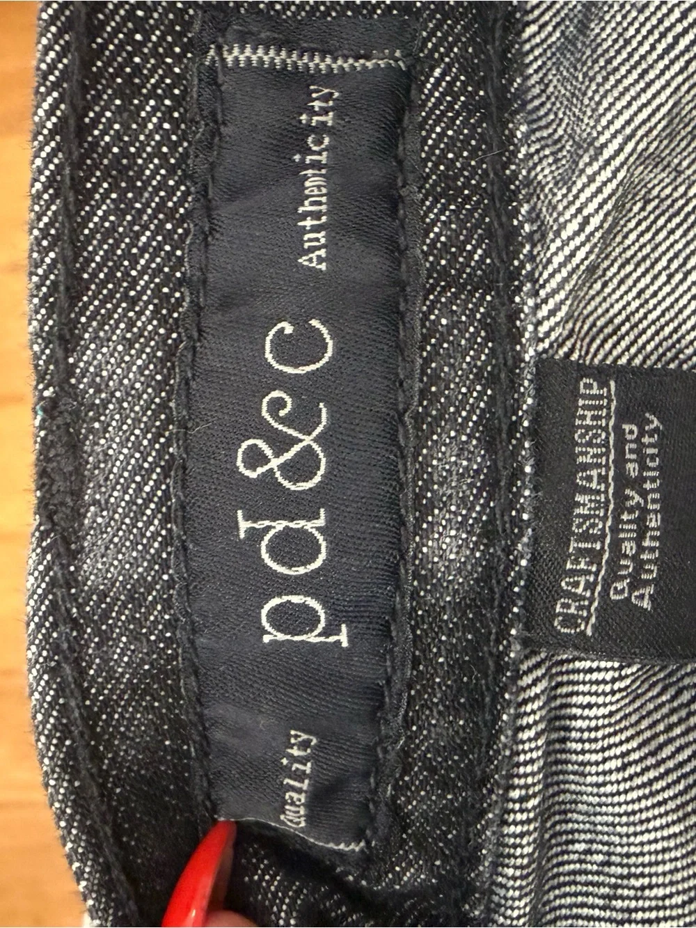 Pod & Co. Men’s Dark Wash Straight Leg Jeans Size 38 x 32 Black Denim Mid Rise